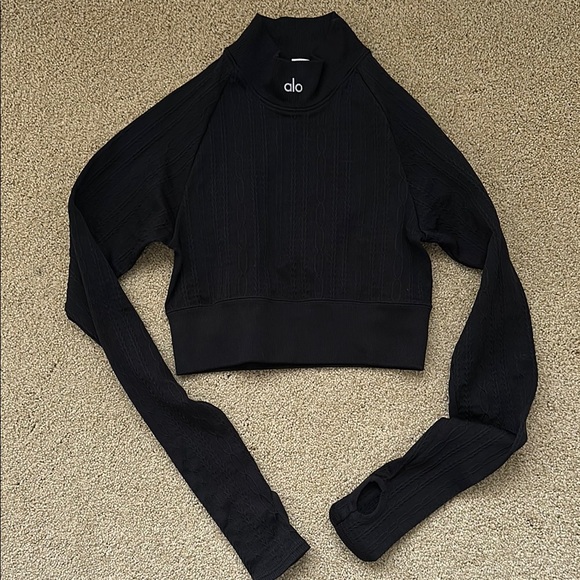 ALO Yoga Black Long Sleeve Top - Picture 1 of 4
